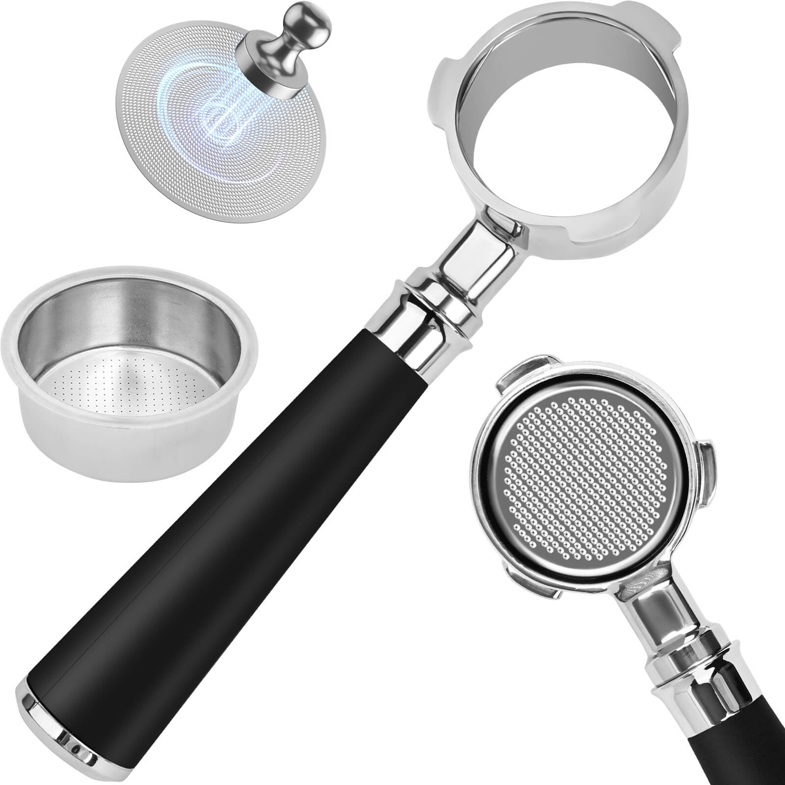 Amazon | 51mm ボトムレスポルタフィルター デロンギ EM450対応 3耳 非